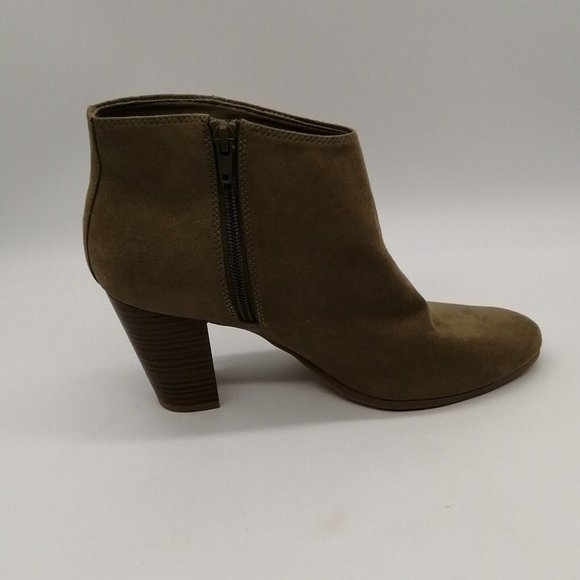Old Navy Womens Ankle Bootie Sage Block High Heel Side Zip Almond Toe Sz 8.5 M - Picture 2 of 9